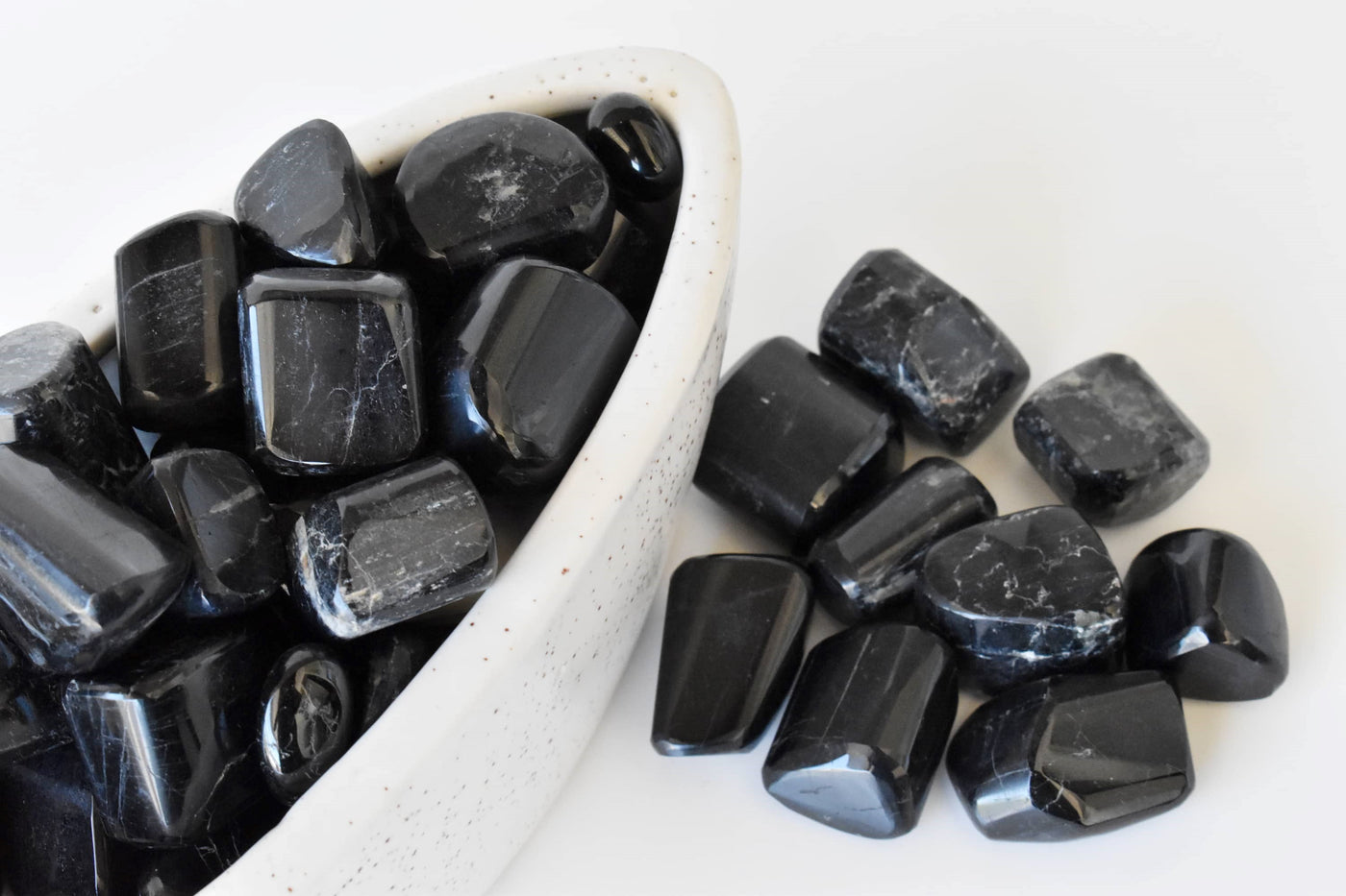 Black Tourmaline Tumbled Crystals (Strength and Protection)