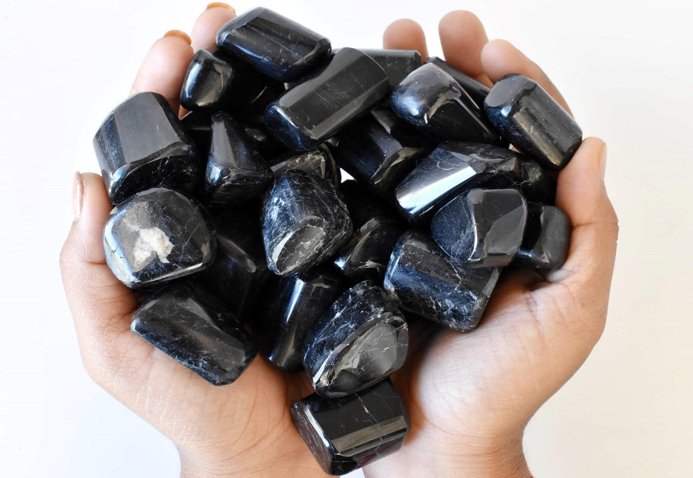 Black Tourmaline Tumbled Crystals (Strength and Protection)