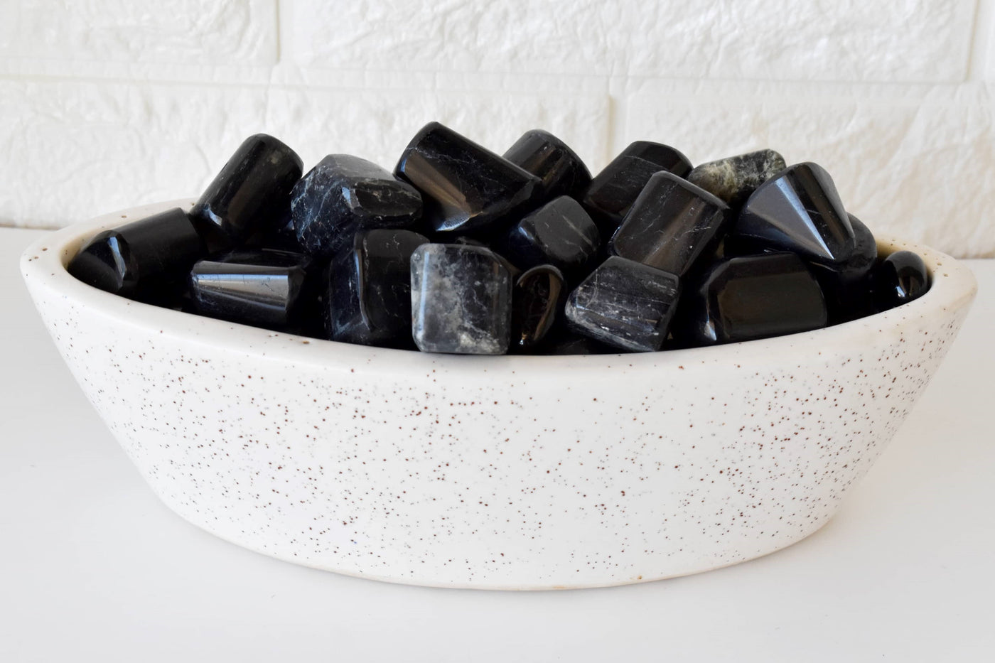 Black Tourmaline Tumbled Crystals (Strength and Protection)