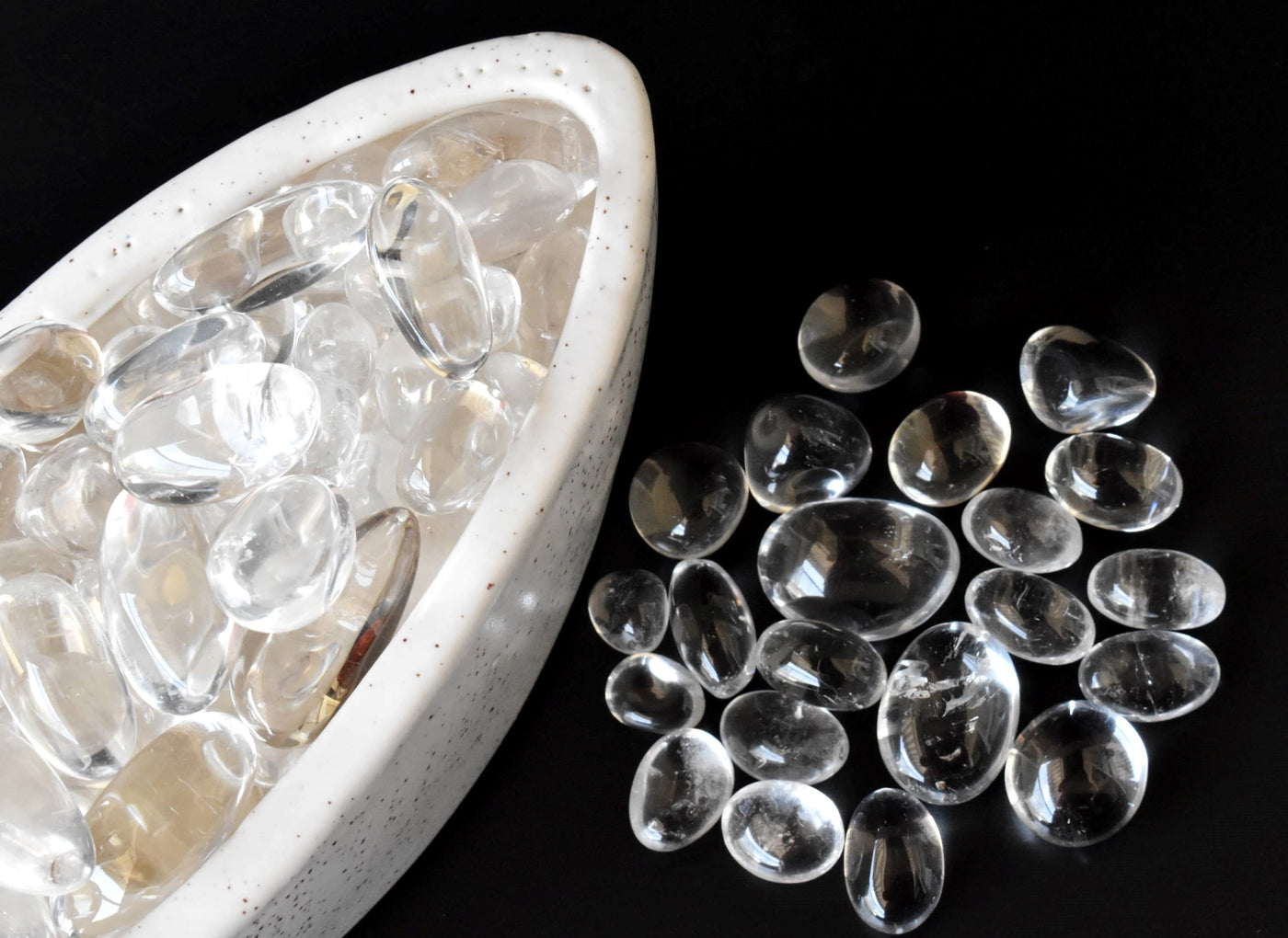 Crystal Quartz Tumbled Crystals (Dispelling Negative Energy and Dreams)