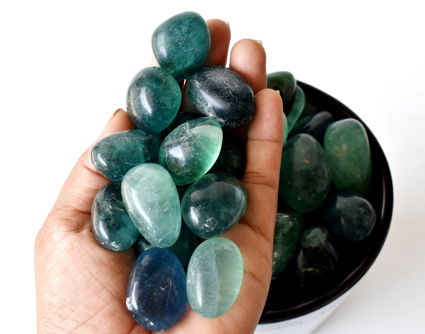 Green Fluorite Tumbled Crystals (Bring Balance and Clearing)