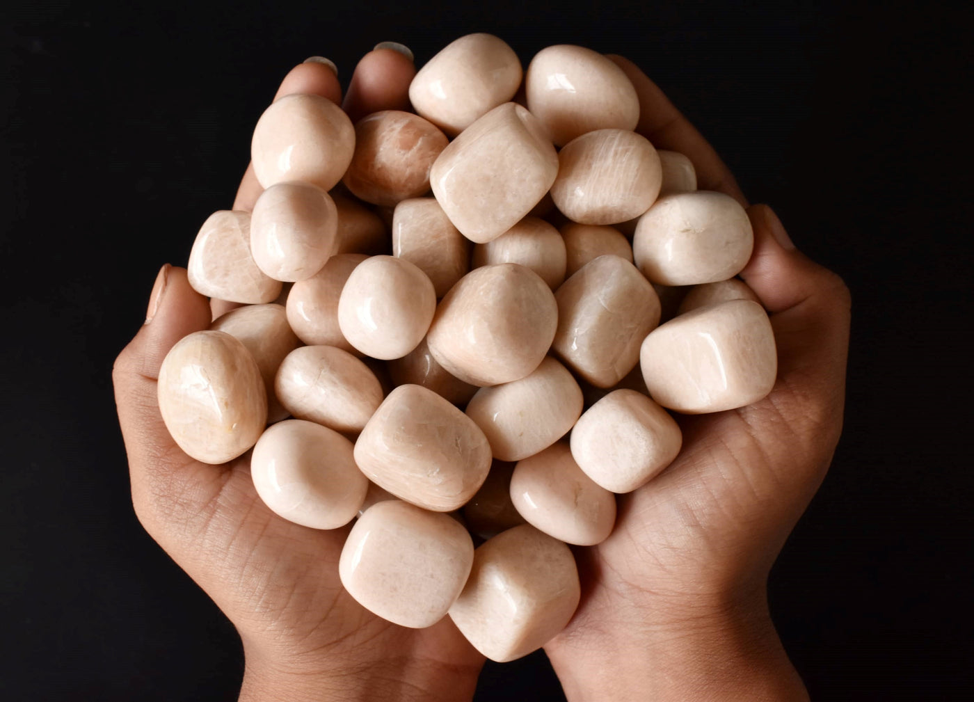 Peach Moonstone Tumbled Crystals (Mastering Fear and Leadership)