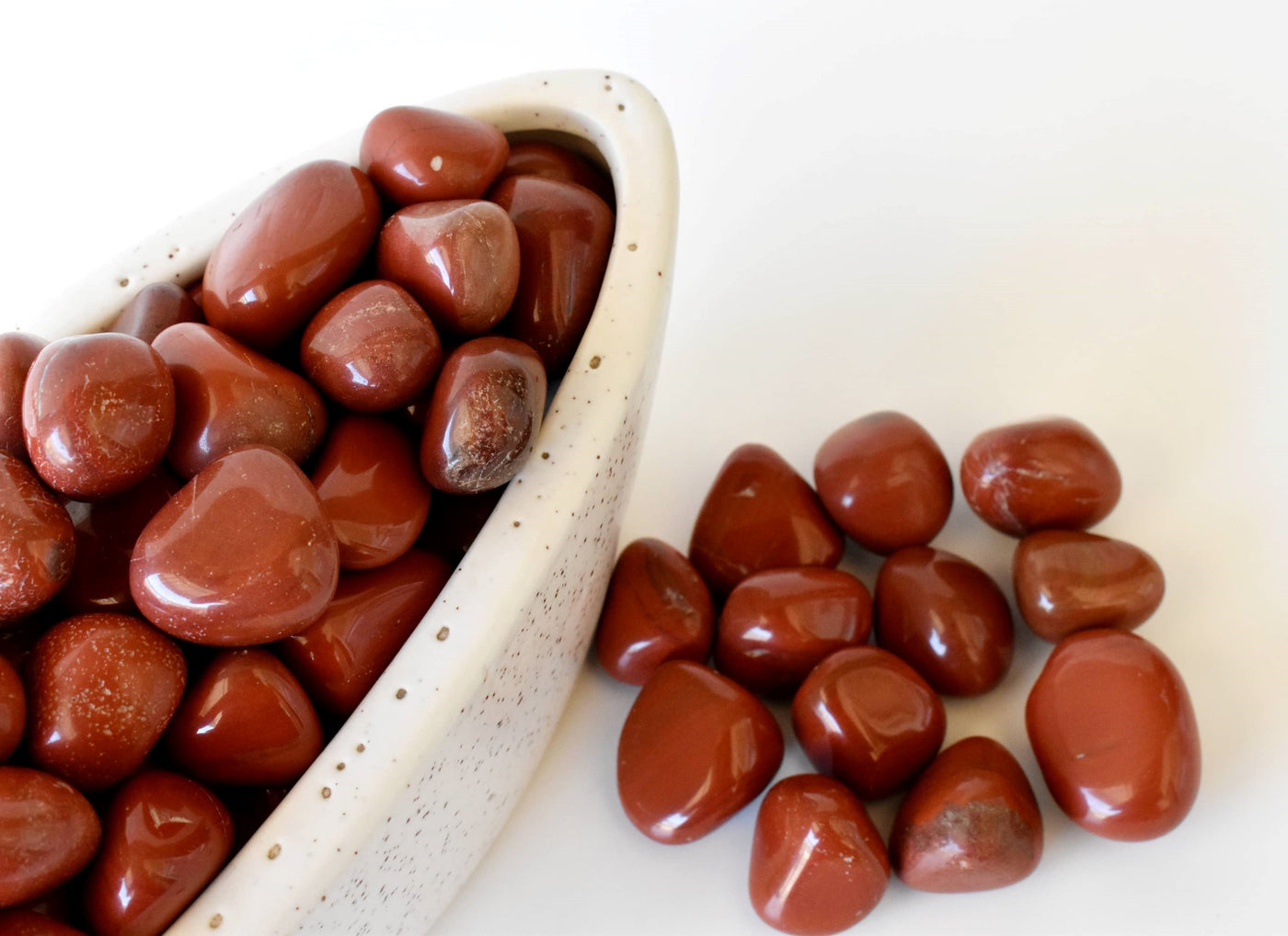 Red Jasper Tumbled Crystals (Breaking Addictions and Strength)