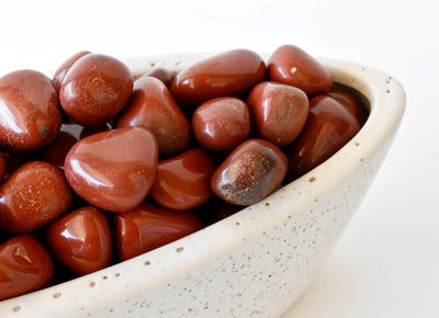 Red Jasper Tumbled Crystals (Breaking Addictions and Strength)