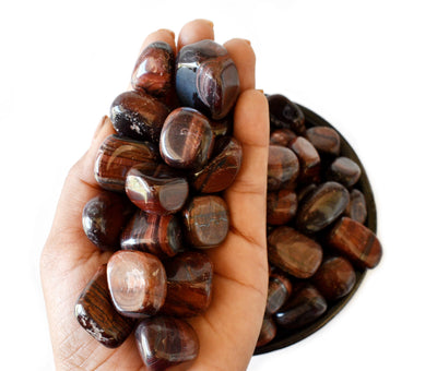 Red Tiger Eye Tumbled Crystals (Self Discovery and Self-Discipline)