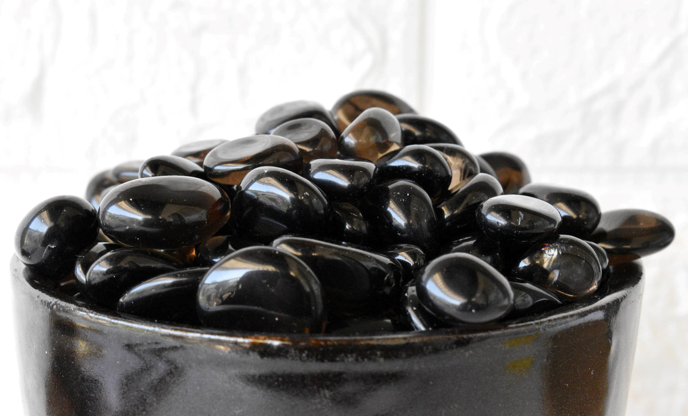 Dark Smokey Quartz Tumbled Crystals (Luck And Good Fortune and Grounding)