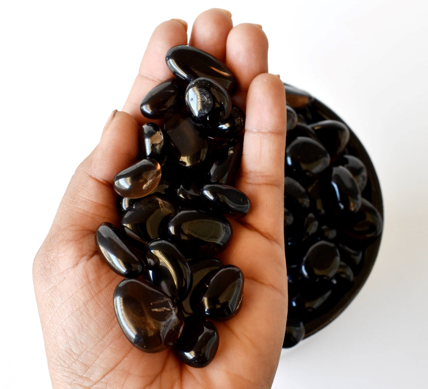 Dark Smokey Quartz Tumbled Crystals (Luck And Good Fortune and Grounding)