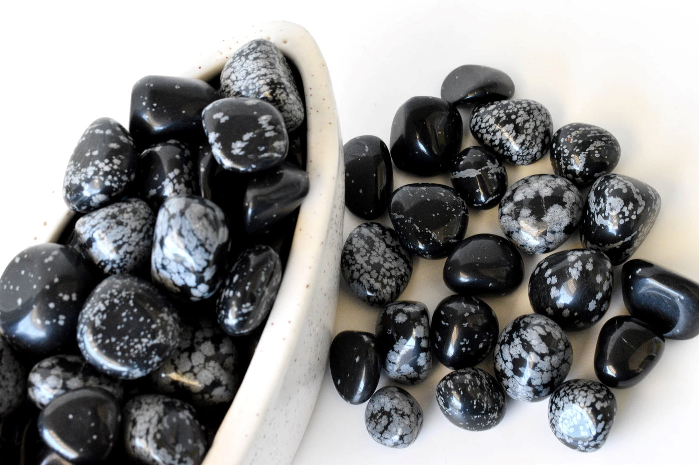 Snowflake Obsidian Tumbled Crystals (Alignment With The Higher Self and Channeling)