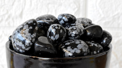 Snowflake Obsidian Tumbled Crystals (Alignment With The Higher Self and Channeling)