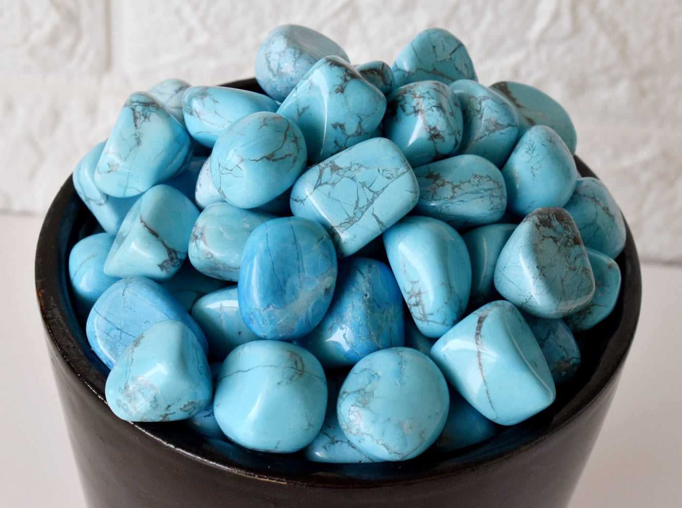 Turquoise Howlite Tumbled Crystals(Promotes Self-Realisation and Assists Creative Problem Solving)