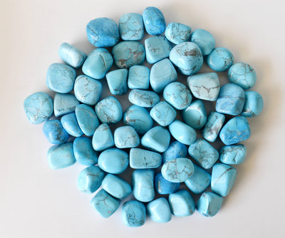 Turquoise Howlite Tumbled Crystals(Promotes Self-Realisation and Assists Creative Problem Solving)