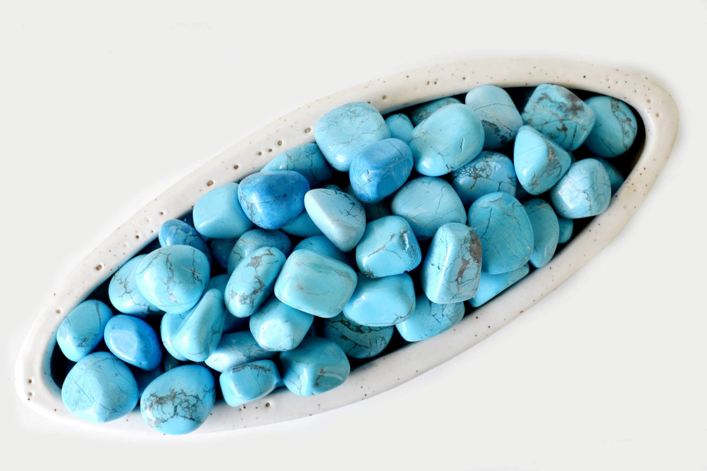 Turquoise Howlite Tumbled Crystals(Promotes Self-Realisation and Assists Creative Problem Solving)