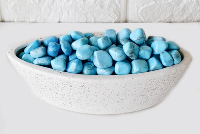 Turquoise Howlite Tumbled Crystals(Promotes Self-Realisation and Assists Creative Problem Solving)