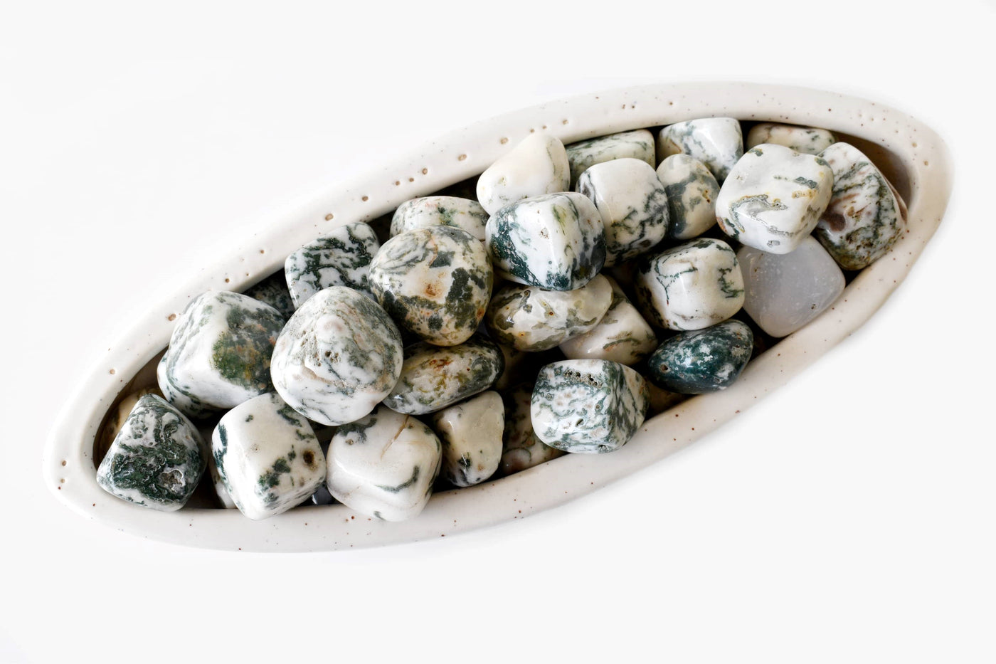 Tree Agate Tumbled Crystals (Knowledge and Trust)