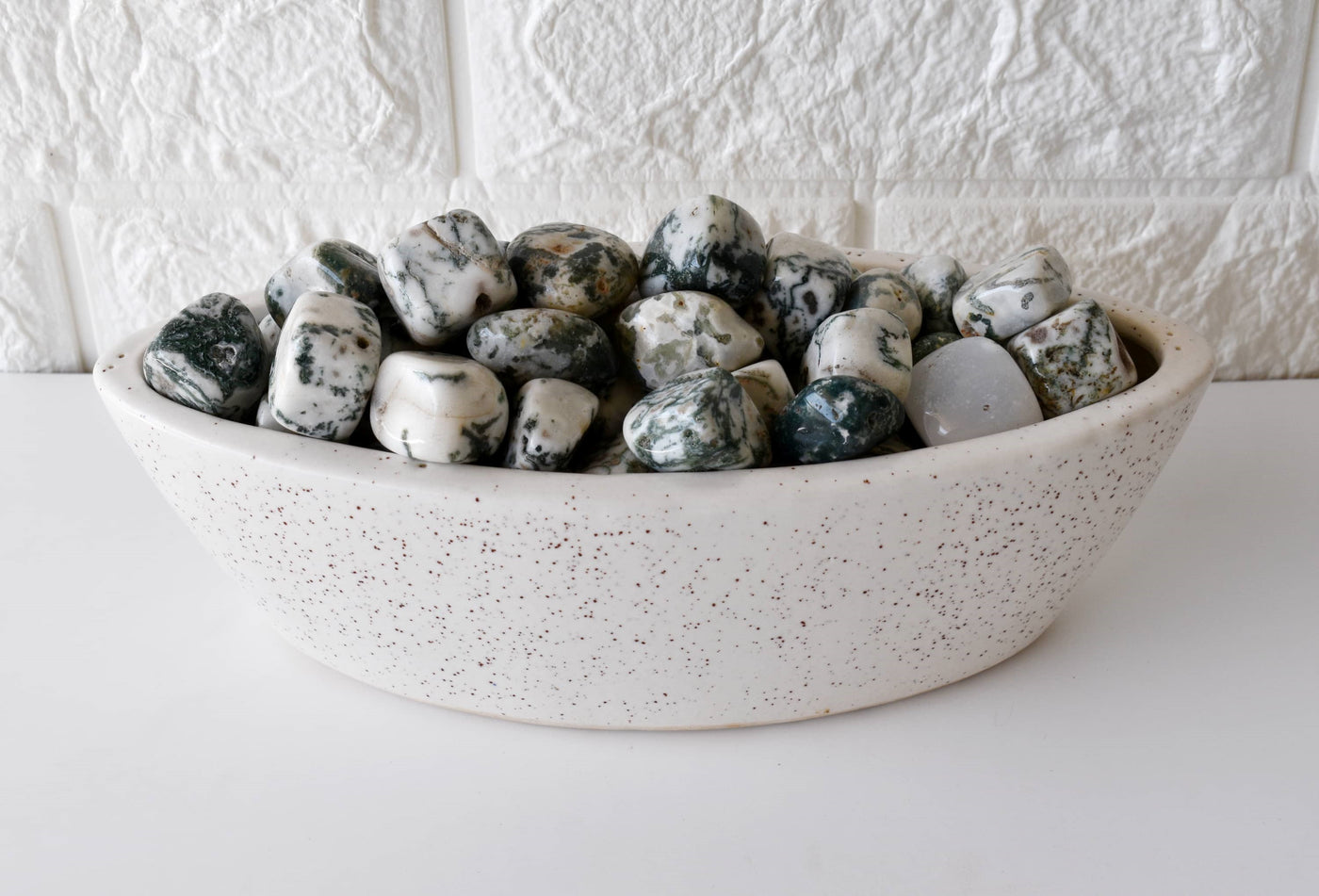 Tree Agate Tumbled Crystals (Knowledge and Trust)