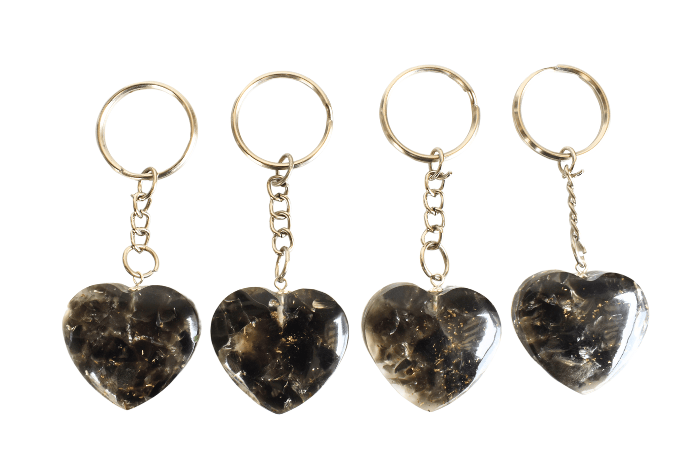 Black Obsidian Key Chain, Gemstone Keychain Crystal Key Ring (Inner Peace and Stress Relief)