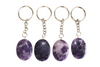 Lepidolite Key Chain, Gemstone Keychain Crystal Key Ring (Joy and Relaxation)