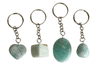 Amazonite Key Chain, Gemstone Keychain Crystal Key Ring (Trust and Breaking Addictions)