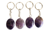 Amethyst Key Chain, Gemstone Keychain Crystal Key Ring (Intuition and Grief)