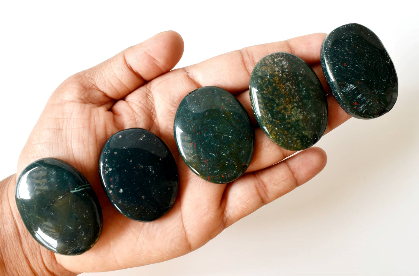 Bloodstone Worry Pocket Stones (Protection and Strength)