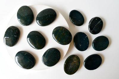 Bloodstone Worry Pocket Stones (Protection and Strength)