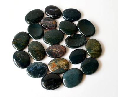 Bloodstone Worry Pocket Stones (Protection and Strength)