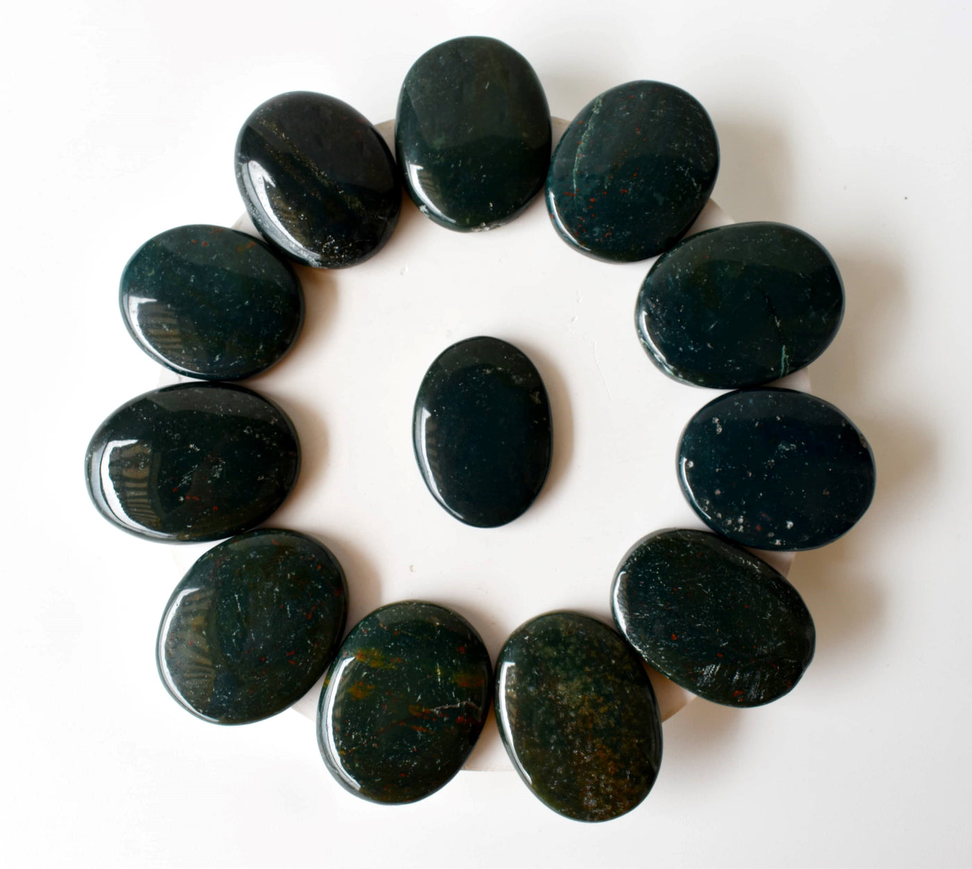 Bloodstone Worry Pocket Stones (Protection and Strength)