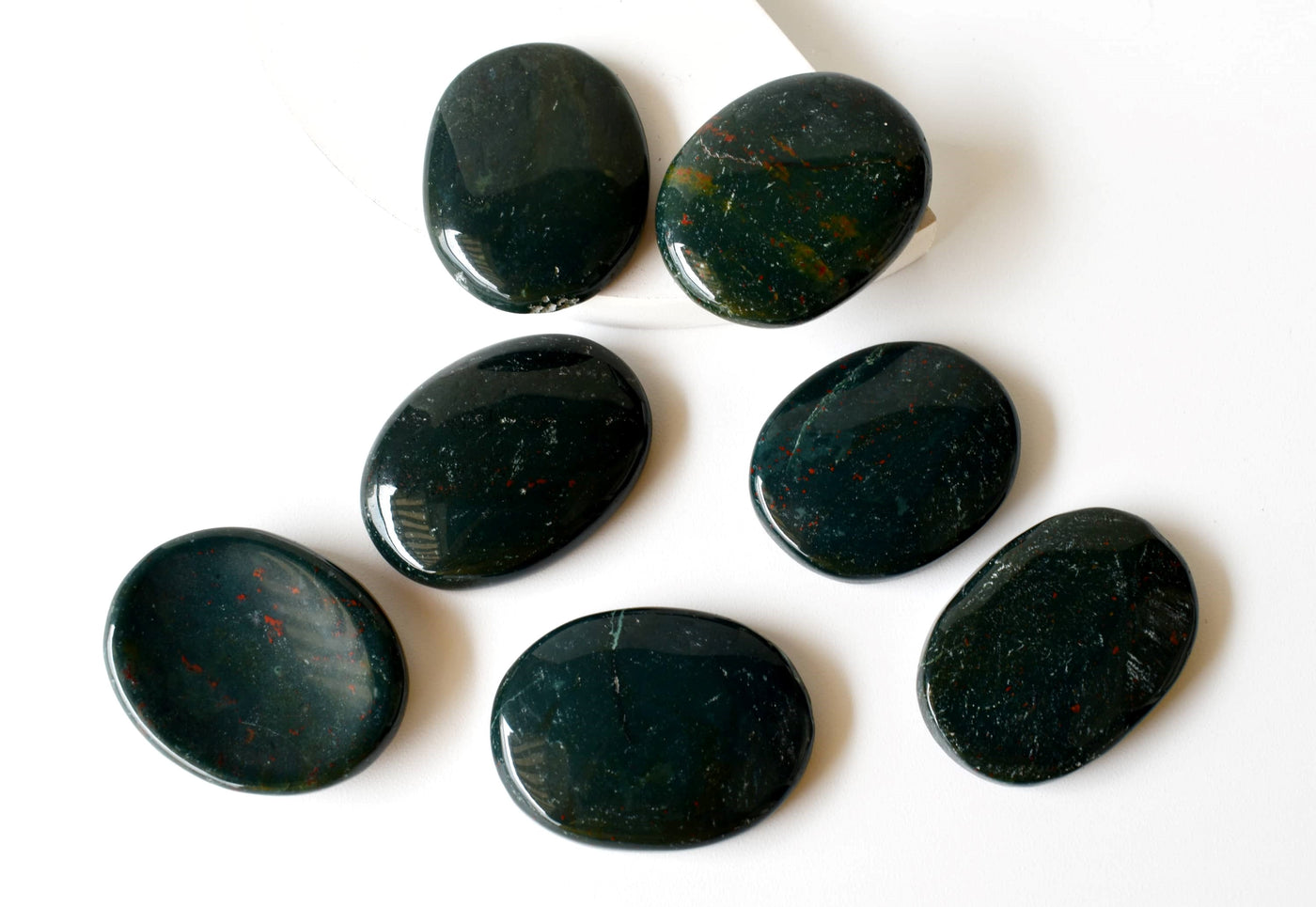 Bloodstone Worry Pocket Stones (Protection and Strength)