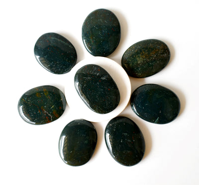 Bloodstone Worry Pocket Stones (Protection and Strength)