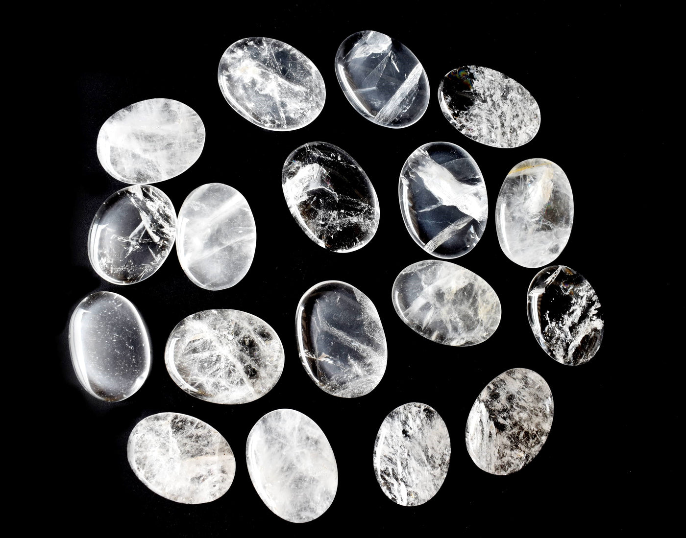 Crystal Quartz Pocket Stones (Dispelling Negative Energy and Meditation)