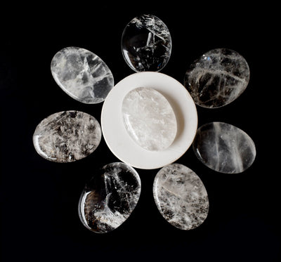 Crystal Quartz Pocket Stones (Dispelling Negative Energy and Meditation)