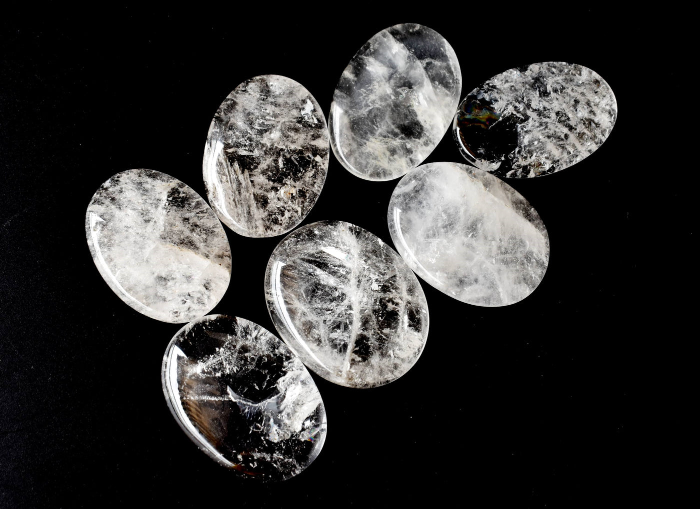 Crystal Quartz Pocket Stones (Dispelling Negative Energy and Meditation)