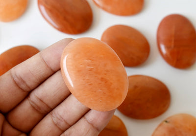 Orange Aventurine Pocket Stones (Longevity and Strength)