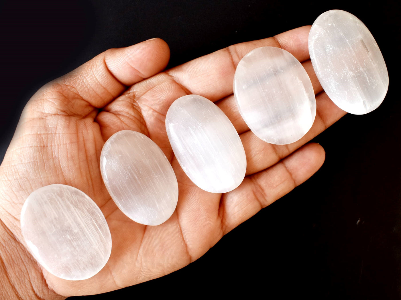 Selenite Pocket Stones (Protection and Clairvoyance )