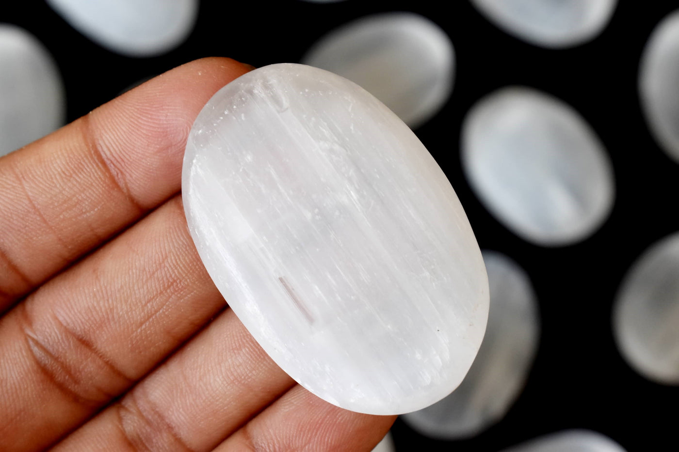 Selenite Pocket Stones (Protection and Clairvoyance )