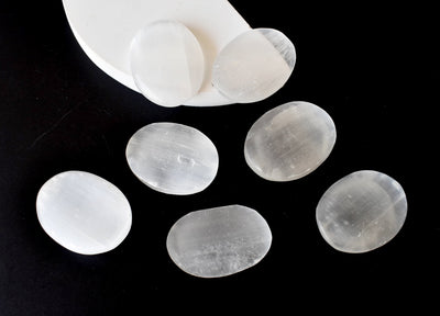 Selenite Pocket Stones (Protection and Clairvoyance )