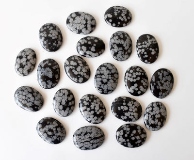 Snowflake Obsidian Pocket Stones (Angelic Communication and Past Life Recall)