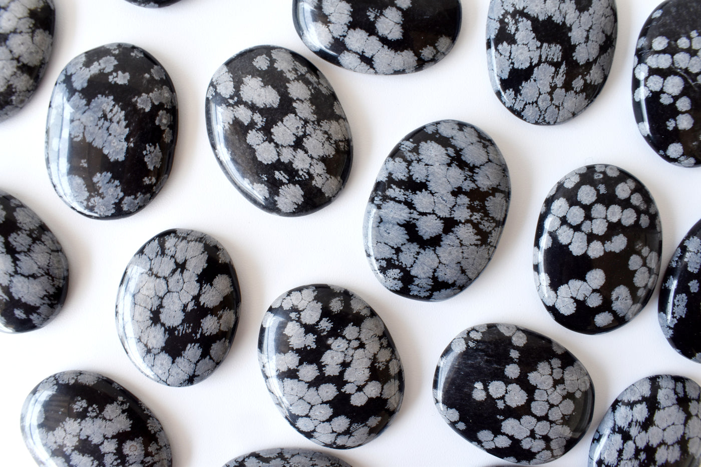 Snowflake Obsidian Pocket Stones (Angelic Communication and Past Life Recall)