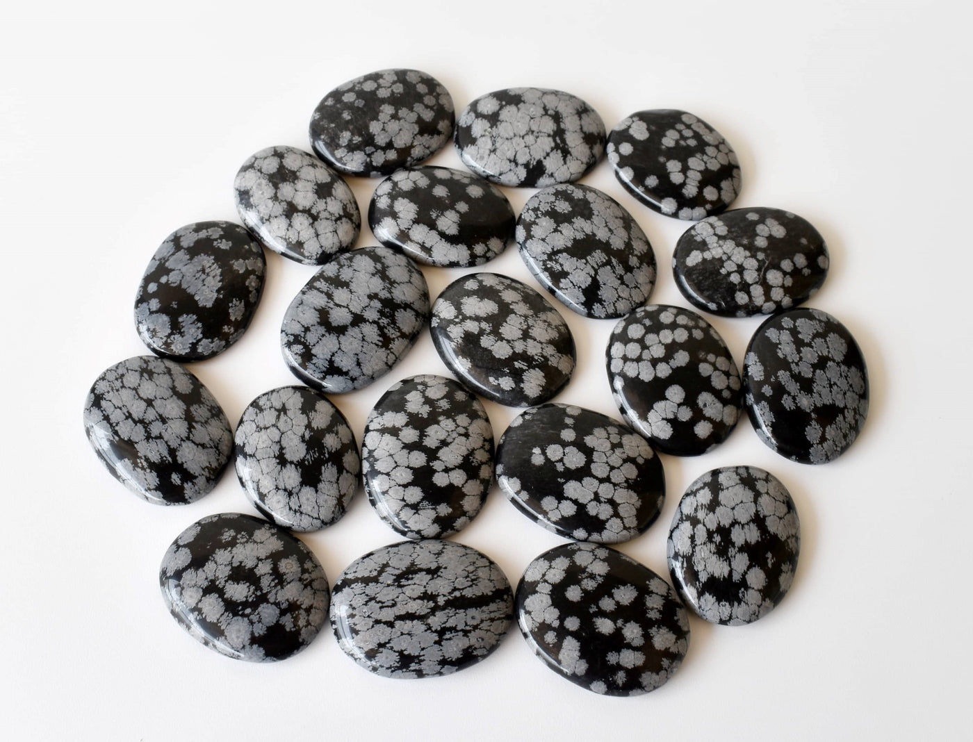 Snowflake Obsidian Pocket Stones (Angelic Communication and Past Life Recall)