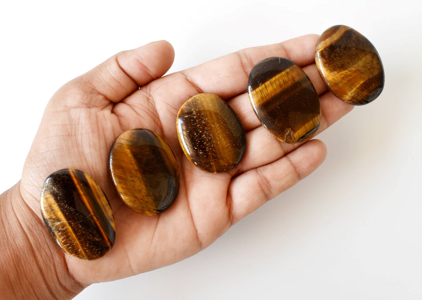 Tiger Eye Pocket Stones (Longevity & Protection)