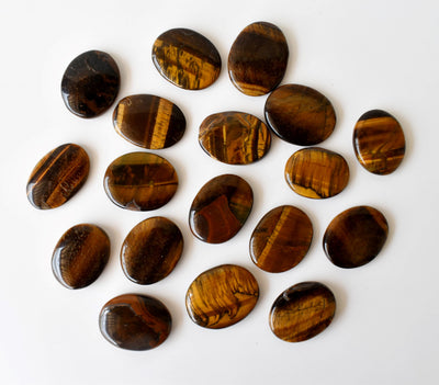 Tiger Eye Pocket Stones (Longevity & Protection)