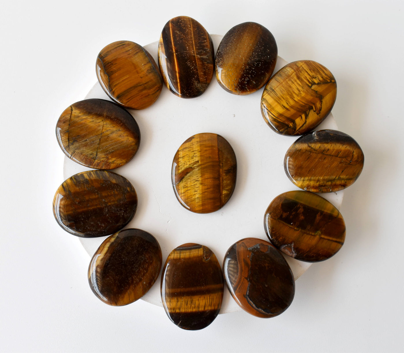 Tiger Eye Pocket Stones (Longevity & Protection)