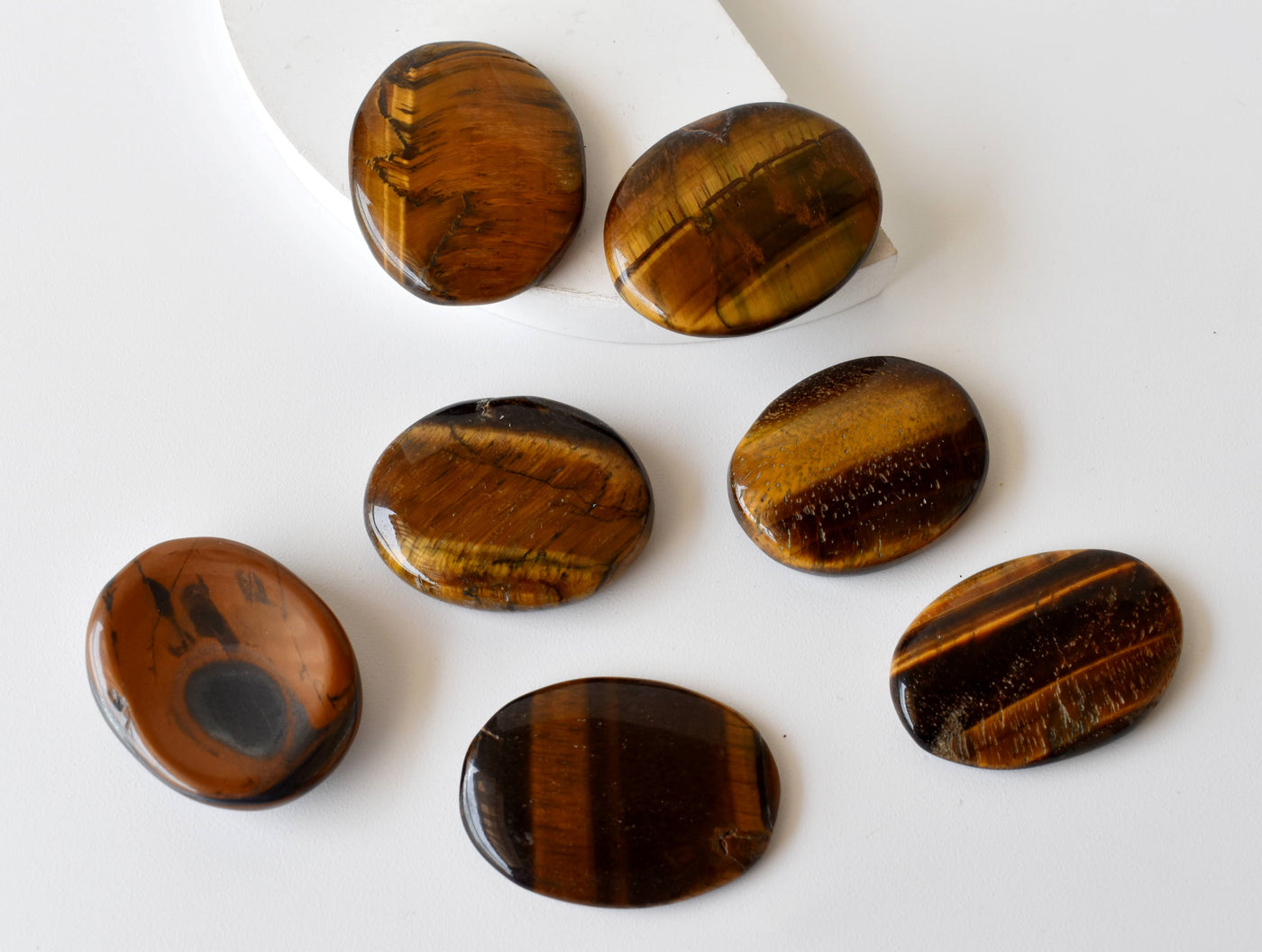 Tiger Eye Pocket Stones (Longevity & Protection)