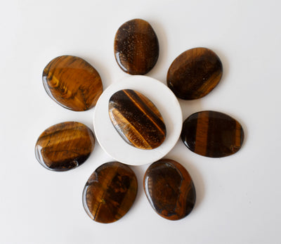 Tiger Eye Pocket Stones (Longevity & Protection)