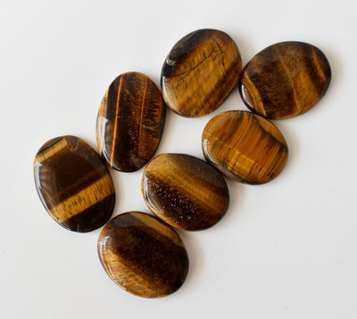 Tiger Eye Pocket Stones (Longevity & Protection)