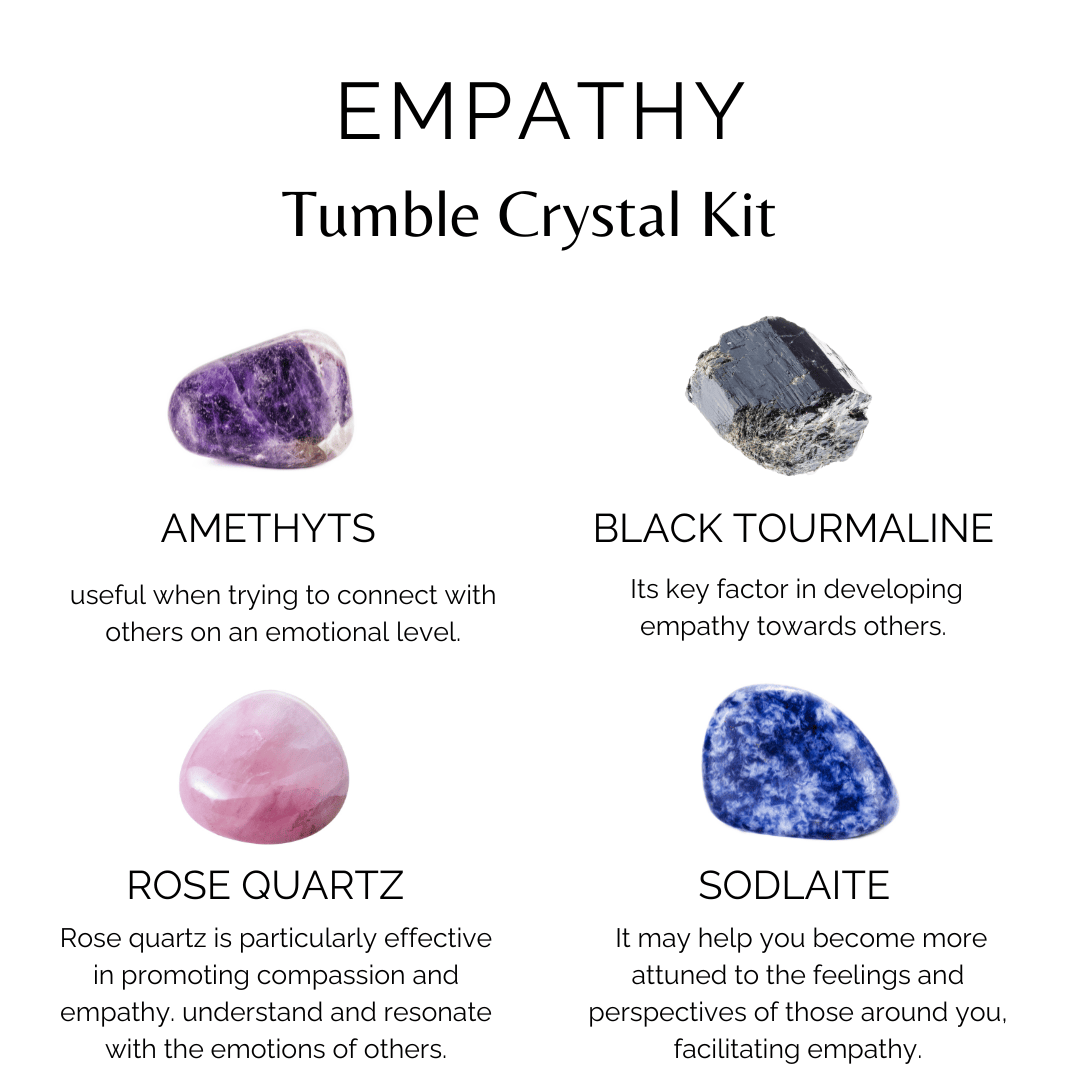 EMPATH PROTECTION Crystal Kit, Gemstone Tumble Kit, Empathy Crystal Gift Set