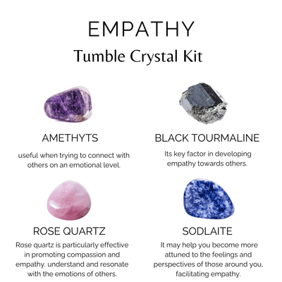 EMPATH PROTECTION Crystal Kit, Gemstone Tumble Kit, Empathy Crystal Gift Set