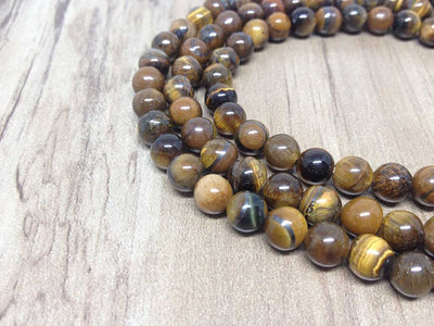 One (1) Tiger Eye mala With 108 Prayer Beads Perfect For Meditation 6mm Palin AAA Tiger Eye jap Mala Prayer Mala Tiger Eye