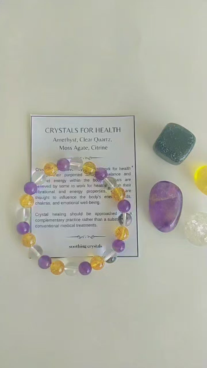 Promotes HEALTH Crystal Kit, Gemstone Tumble Kit, Health Crystal Gift Set