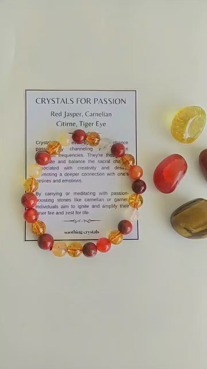 Enhances PASSION Crystal Kit, Gemstone Tumble Kit, Passion Crystal Gift Set